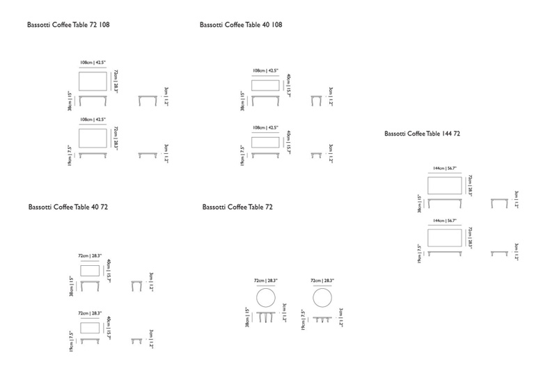 moooi bassotti coffee table dimensions